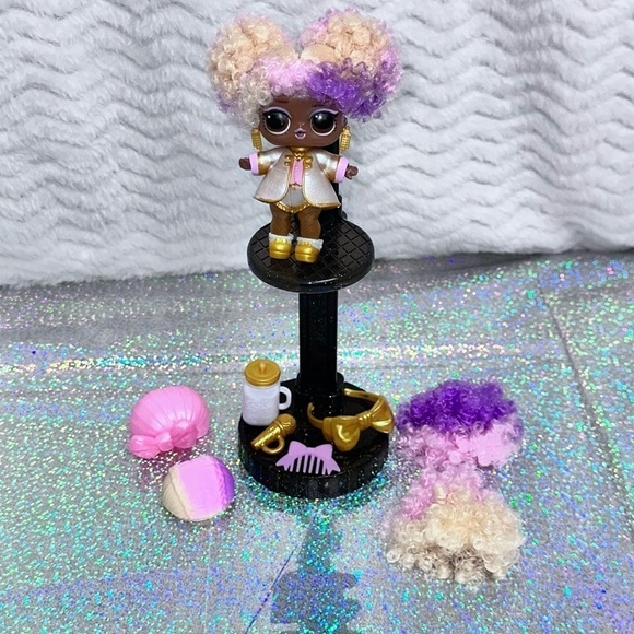 L.O.L. SURPRISE! Hairvibes Series Supa Star Doll/Wigs/Bow/Bottle/Outfit/Comb - Picture 1 of 8
